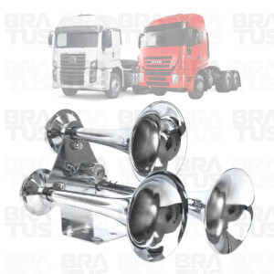 Buzina Cromada Marítima Eletropneumática (3 Cornetas) - Image 7