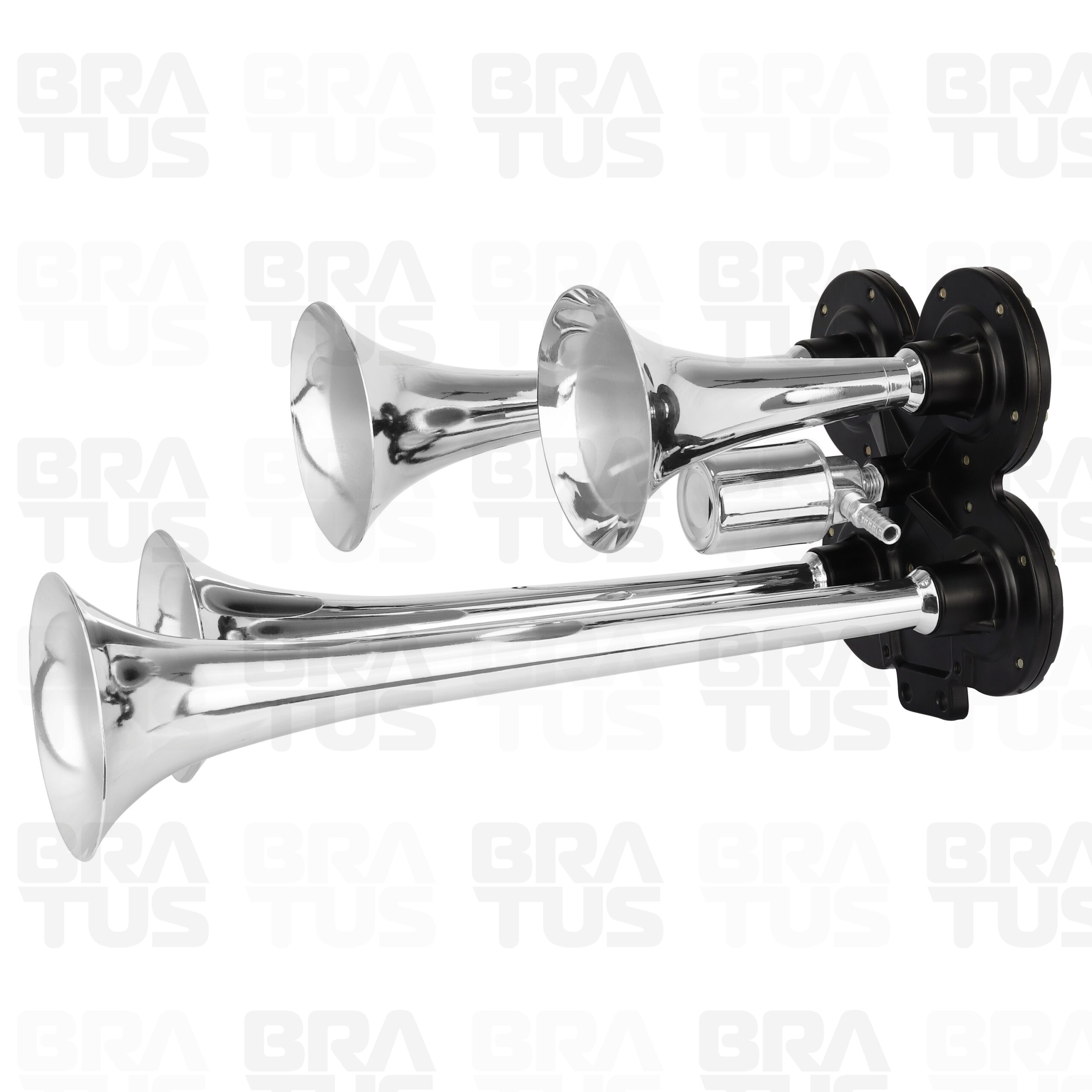 Buzina Cromada com Compressor (4 Cornetas) - Image 1