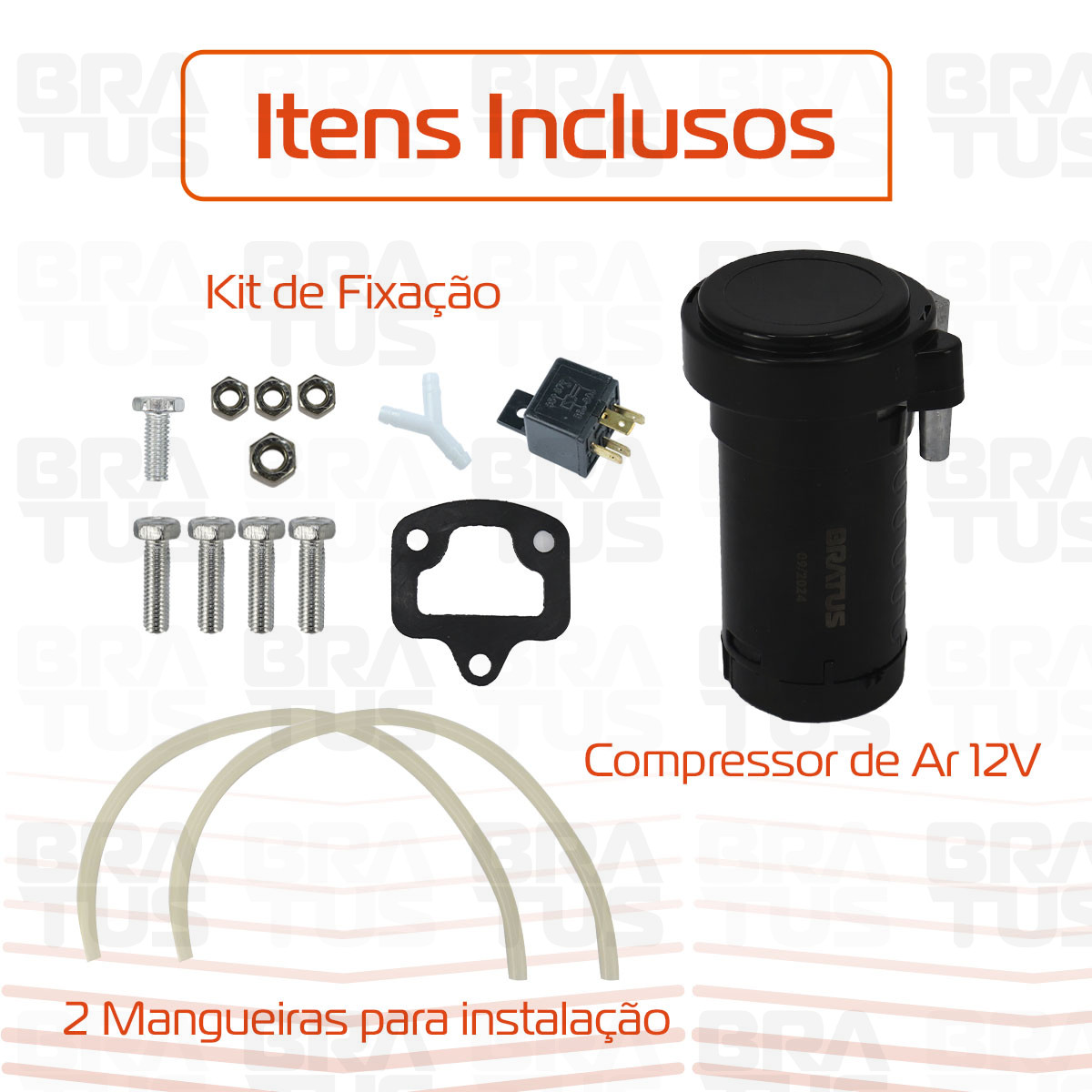 Buzina Cromada com Compressor (2 Cornetas) - Image 3