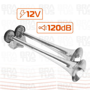 Buzina Cromada com Compressor (2 Cornetas) - Image 10