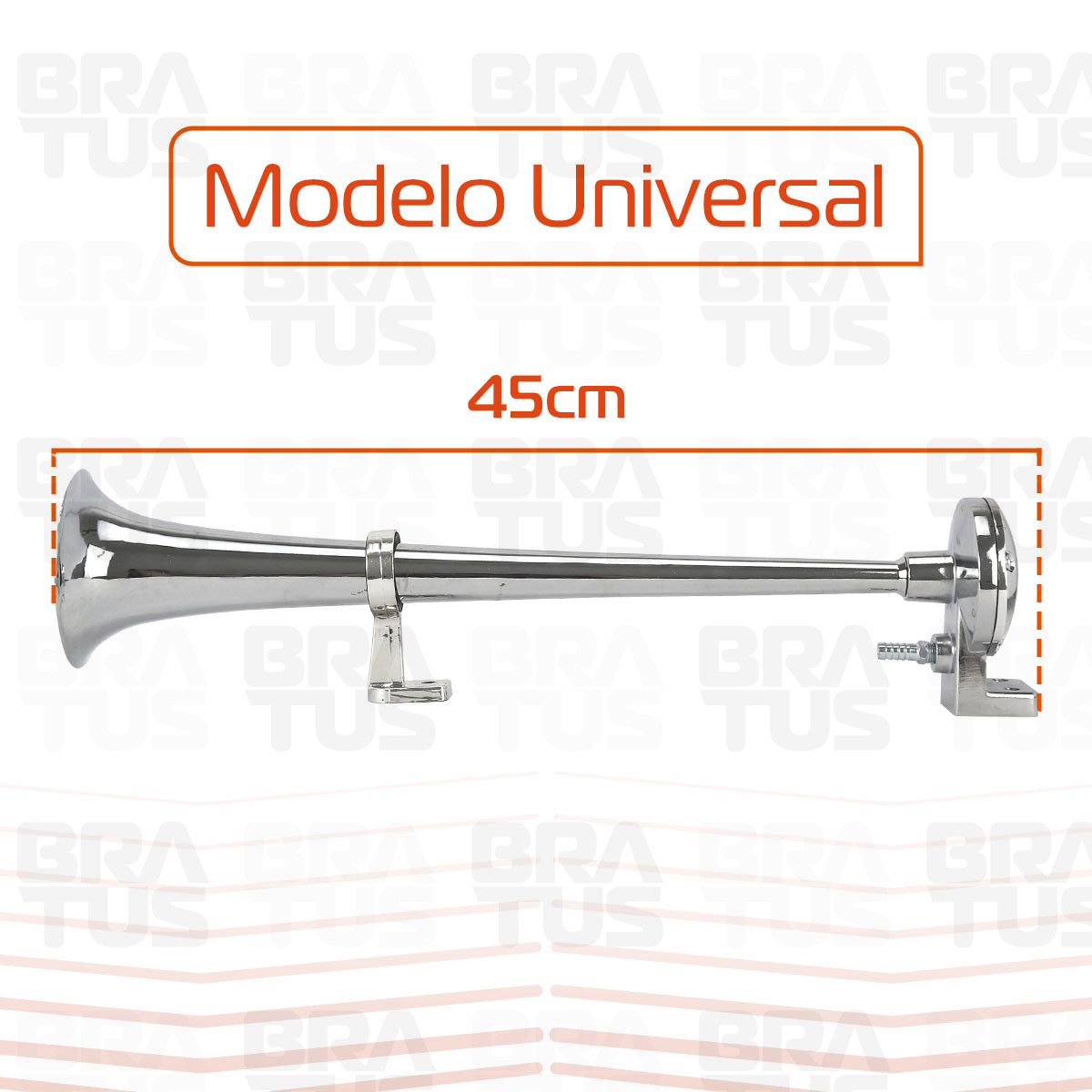 Buzina Cromada Com Compressor (1 Corneta) - Image 2