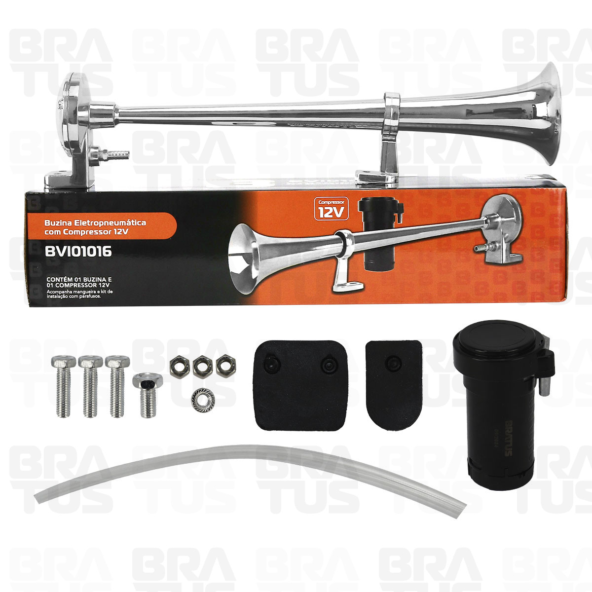 Buzina Cromada Com Compressor (1 Corneta) - Image 3