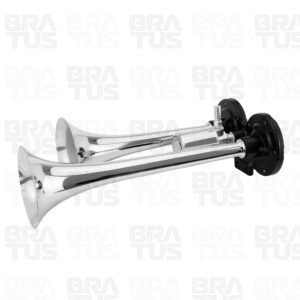 Buzina Cromada Ar Válvula Elétrica (2 Cornetas)