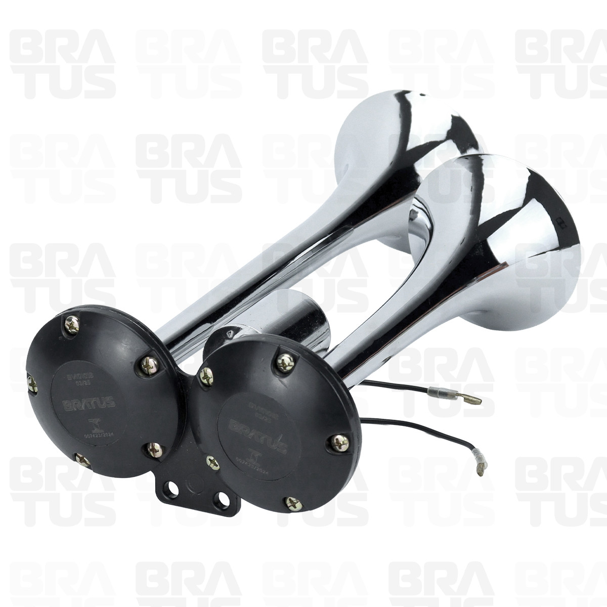 Buzina Cromada Ar Válvula Elétrica (2 Cornetas) - Image 10