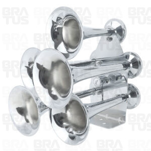 Buzina Cromada Marítima Eletropneumática (5 Cornetas) - Image 9