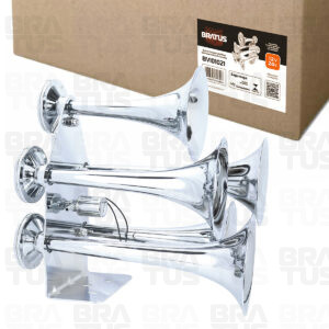 Buzina Cromada Marítima Eletropneumática (5 Cornetas) - Image 10