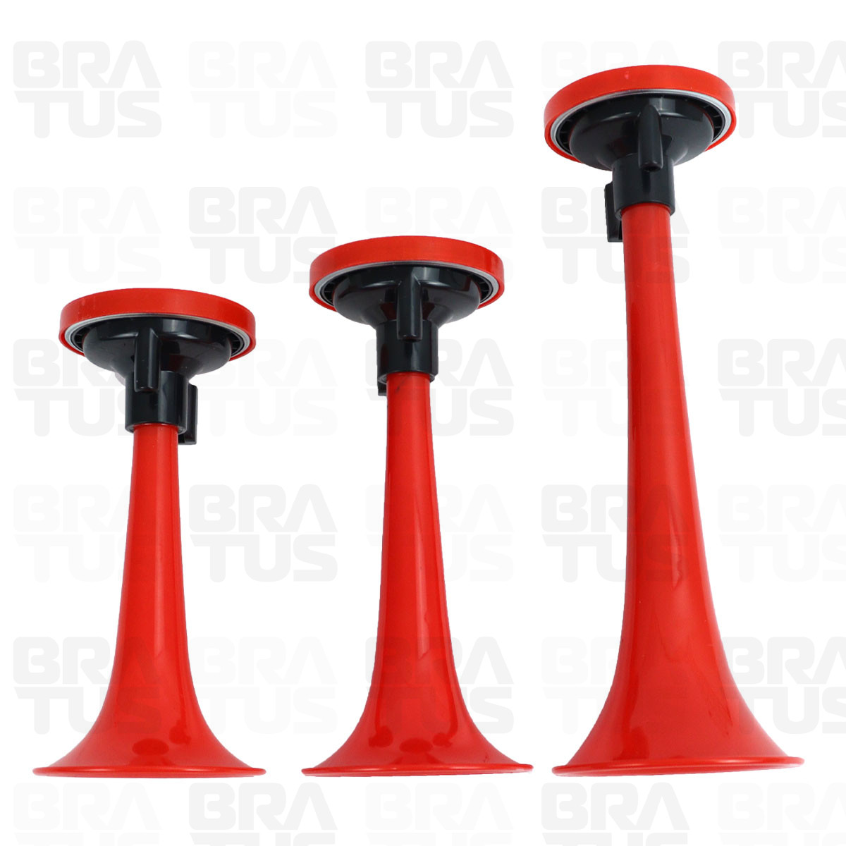 Buzina Pneumática Verdureiro - Vermelha (3 Cornetas) - Image 3