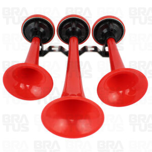 Buzina Pneumática Verdureiro - Vermelha (3 Cornetas) - Image 7