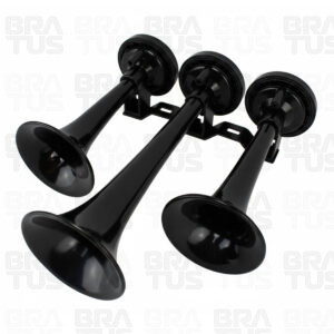 Buzina Pneumática Verdureiro - Preta (3 Cornetas) - Image 1