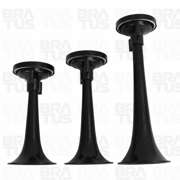 Buzina Pneumática Verdureiro - Preta (3 Cornetas)