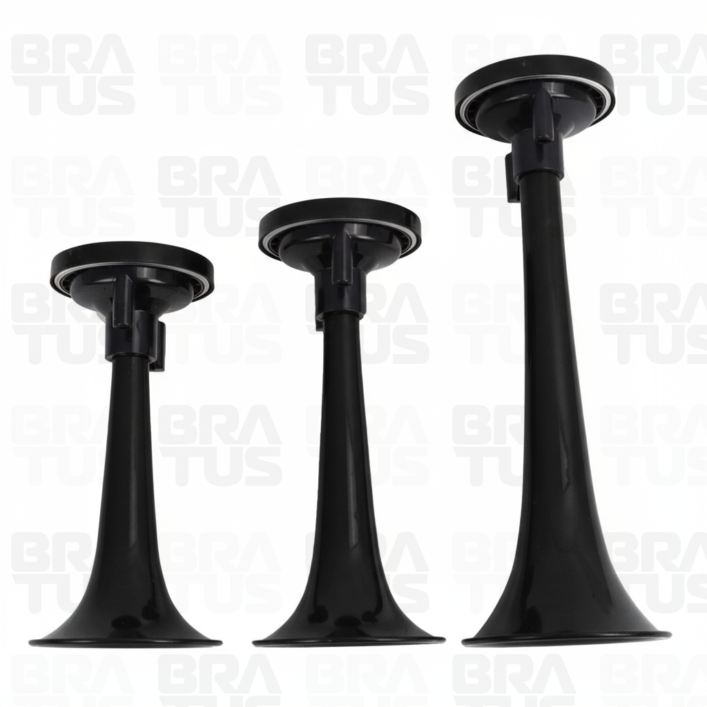 Buzina Pneumática Verdureiro - Preta (3 Cornetas) - Image 3