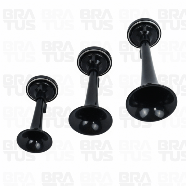 Buzina Pneumática Verdureiro - Preta (3 Cornetas)