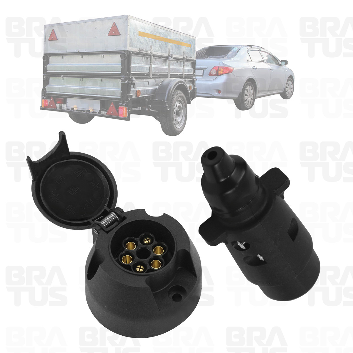 Tomada Engate Plástico Completa 6 Polos Carro - Image 4