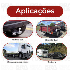 Tomada Engate Alumínio Cromada Completa 6 Polos Carro - Image 5