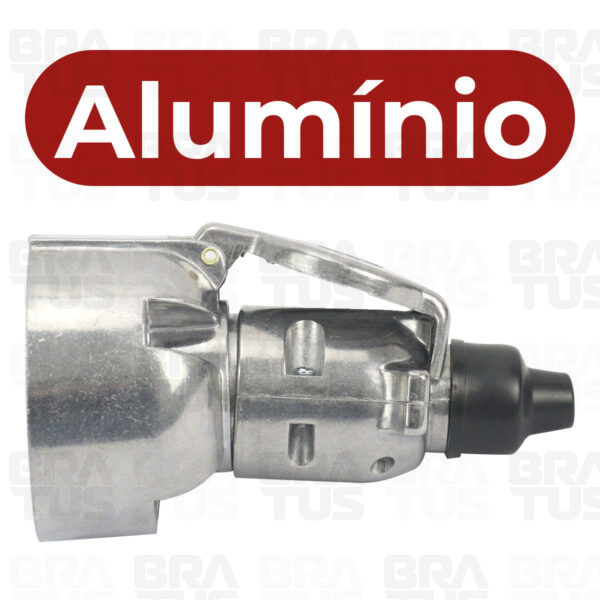 Tomada Engate Alumínio Cromada Completa 6 Polos Carro