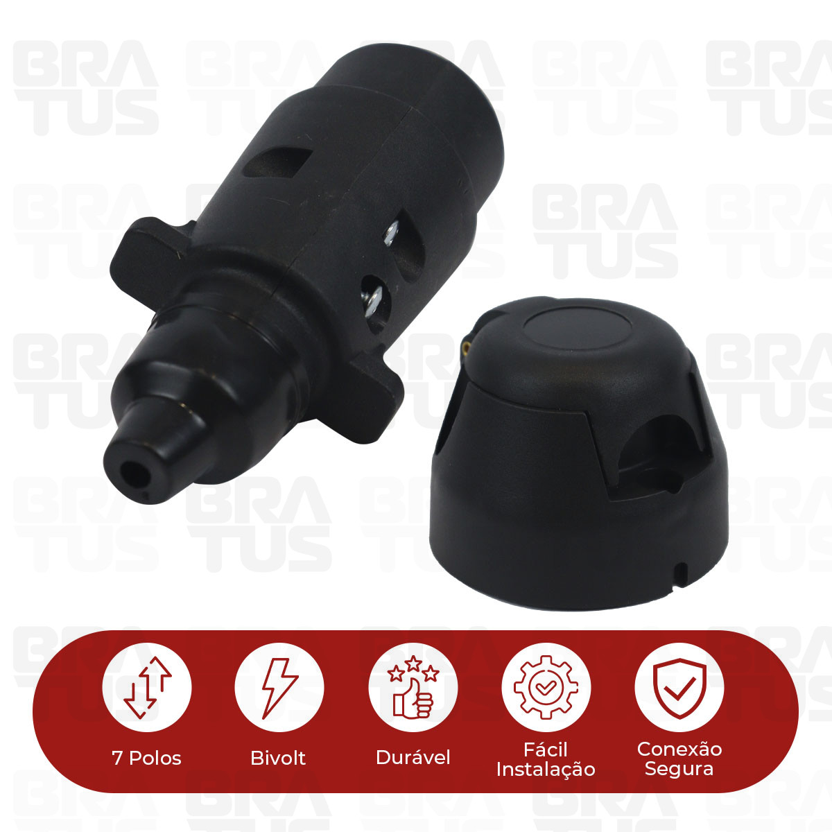 Tomada Engate Plástico Completa 7 Polos Carro - Image 4