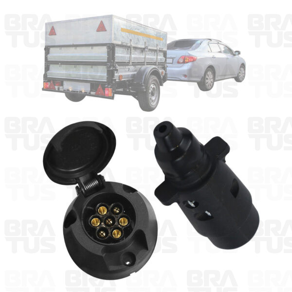 Tomada Engate Plástico Completa 7 Polos Carro