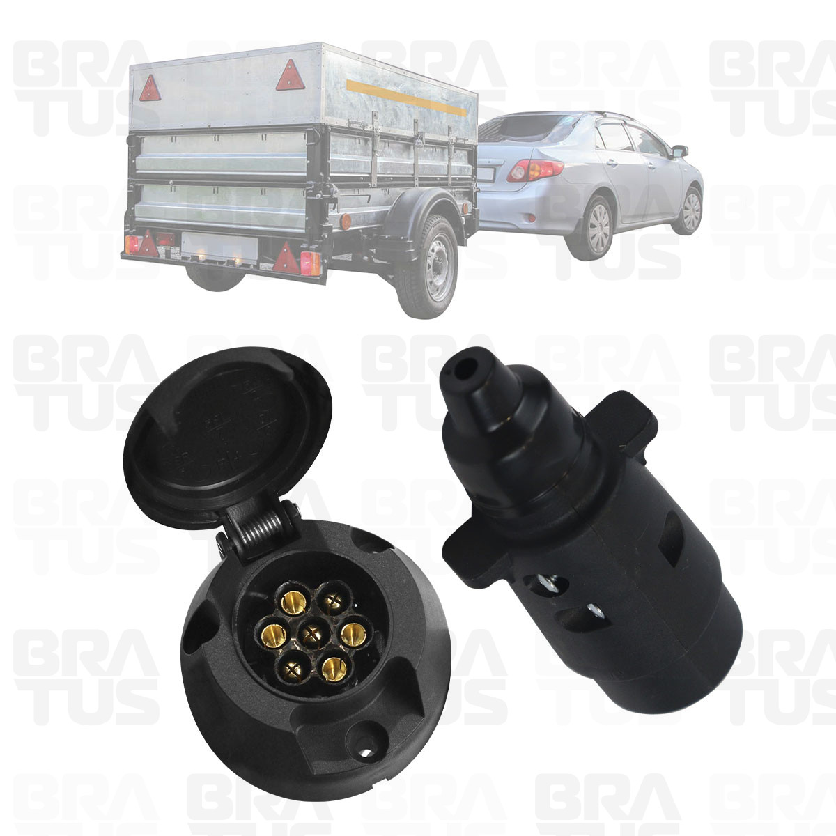 Tomada Engate Plástico Completa 7 Polos Carro - Image 5