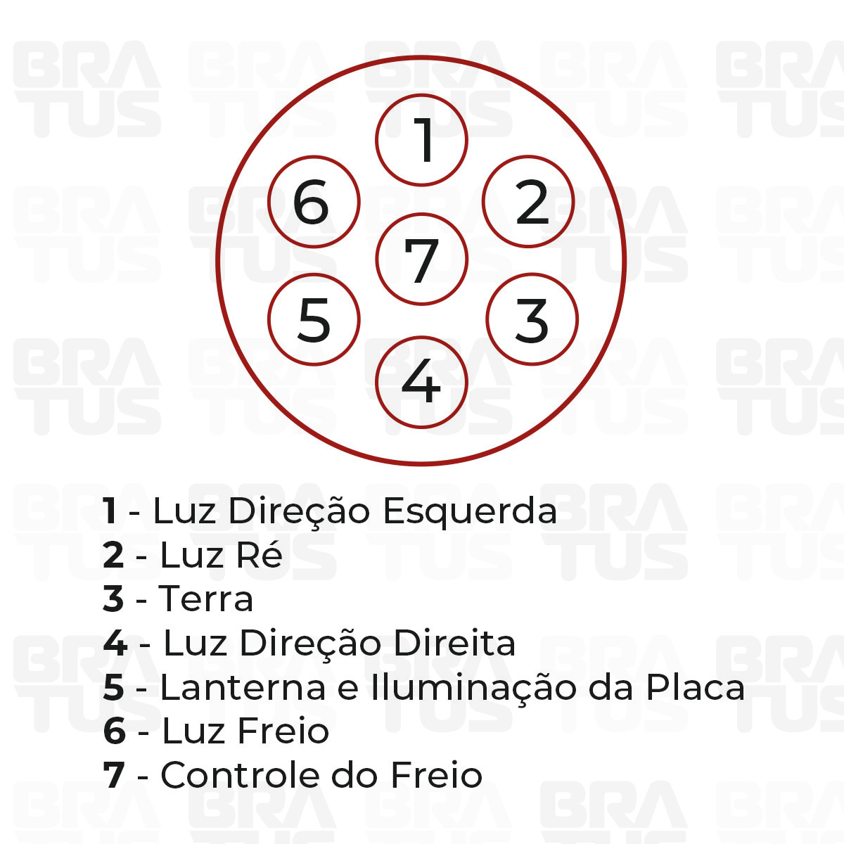 Tomada Engate Plástico Completa 7 Polos Carro - Image 6