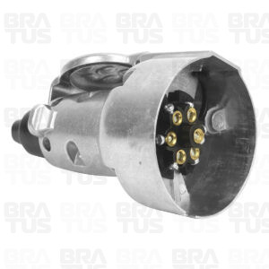 Tomada Engate Alumínio Cromada Completa 7 Polos Carro - Image 4