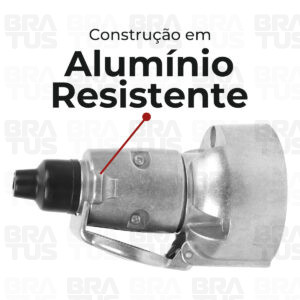 Tomada Engate Alumínio Cromada Completa 7 Polos Carro - Image 8