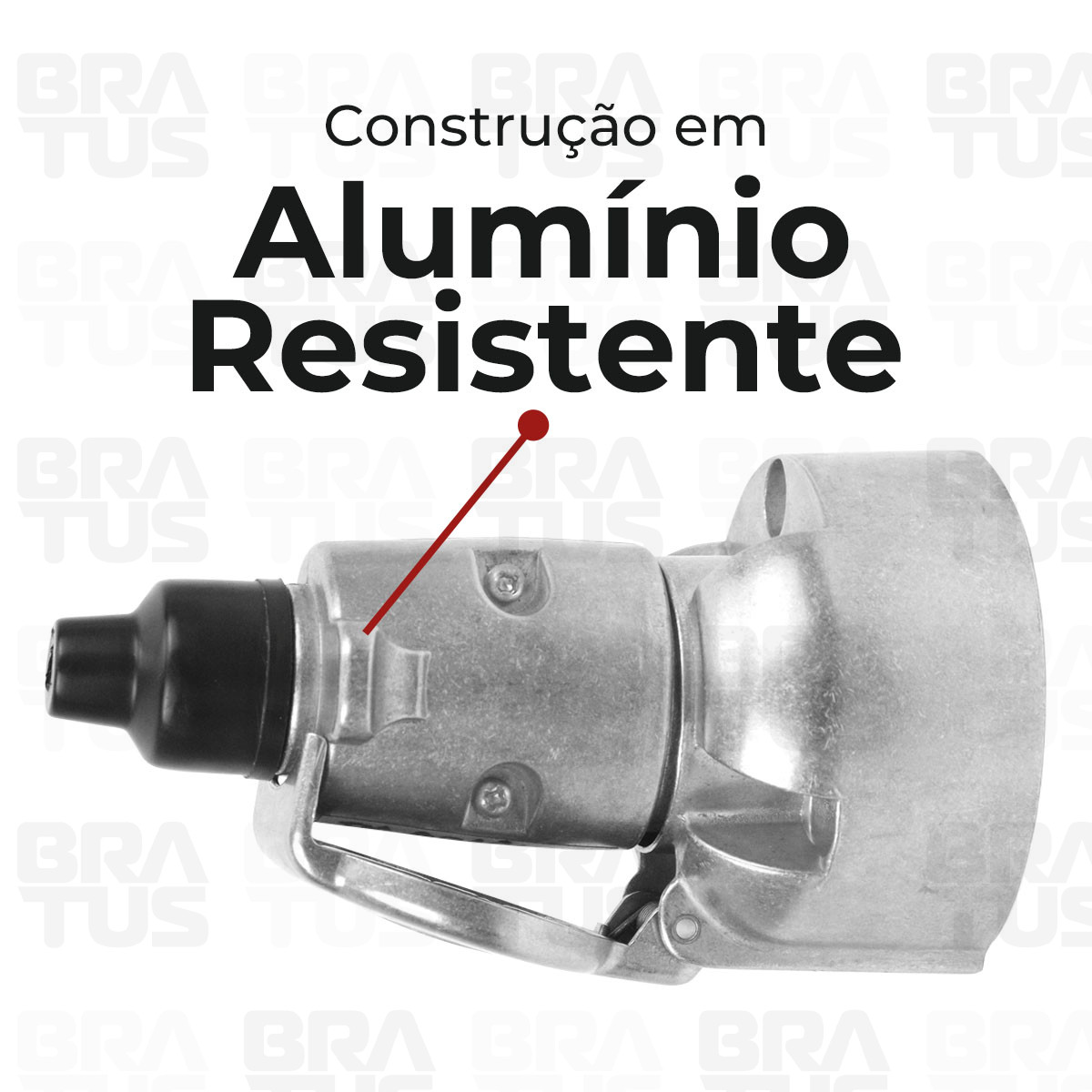 Tomada Engate Alumínio Cromada Completa 7 Polos Carro - Image 8