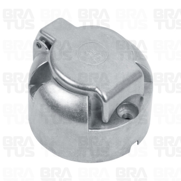 Tomada Engate Alumínio Cromada Completa 7 Polos Carro