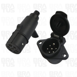 Tomada Engate Plástico Completa 7 Polos Cavalo Carreta (Plástico Resistente) - Image 1