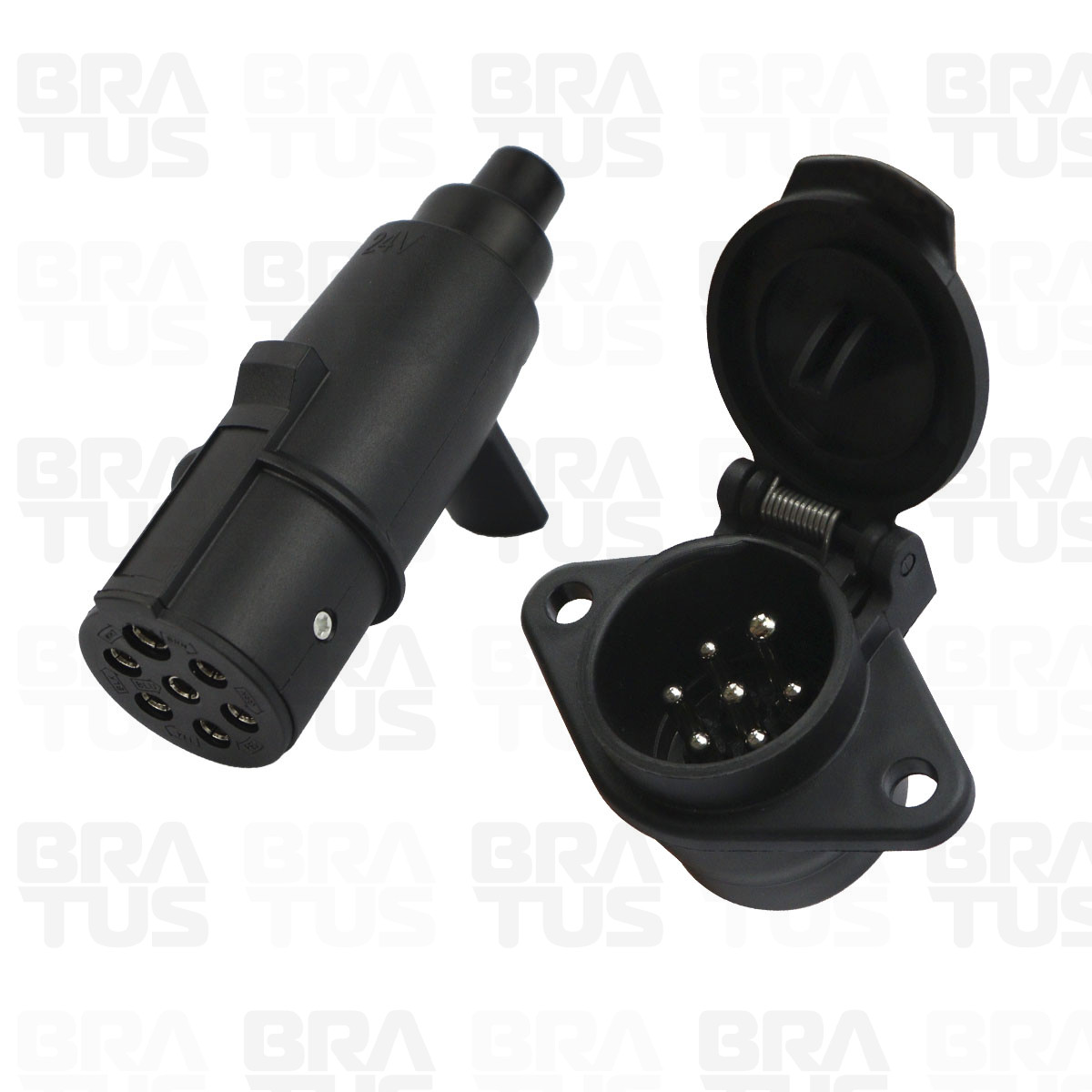 Tomada Engate Plástico Completa 7 Polos Cavalo Carreta (Plástico Resistente) - Image 1