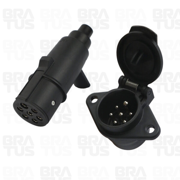 Tomada Engate Plástico Completa 7 Polos Cavalo Carreta (Plástico Resistente)