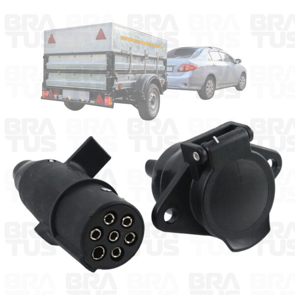 Tomada Engate Plástico Completa 7 Polos Cavalo Carreta (Plástico Resistente)