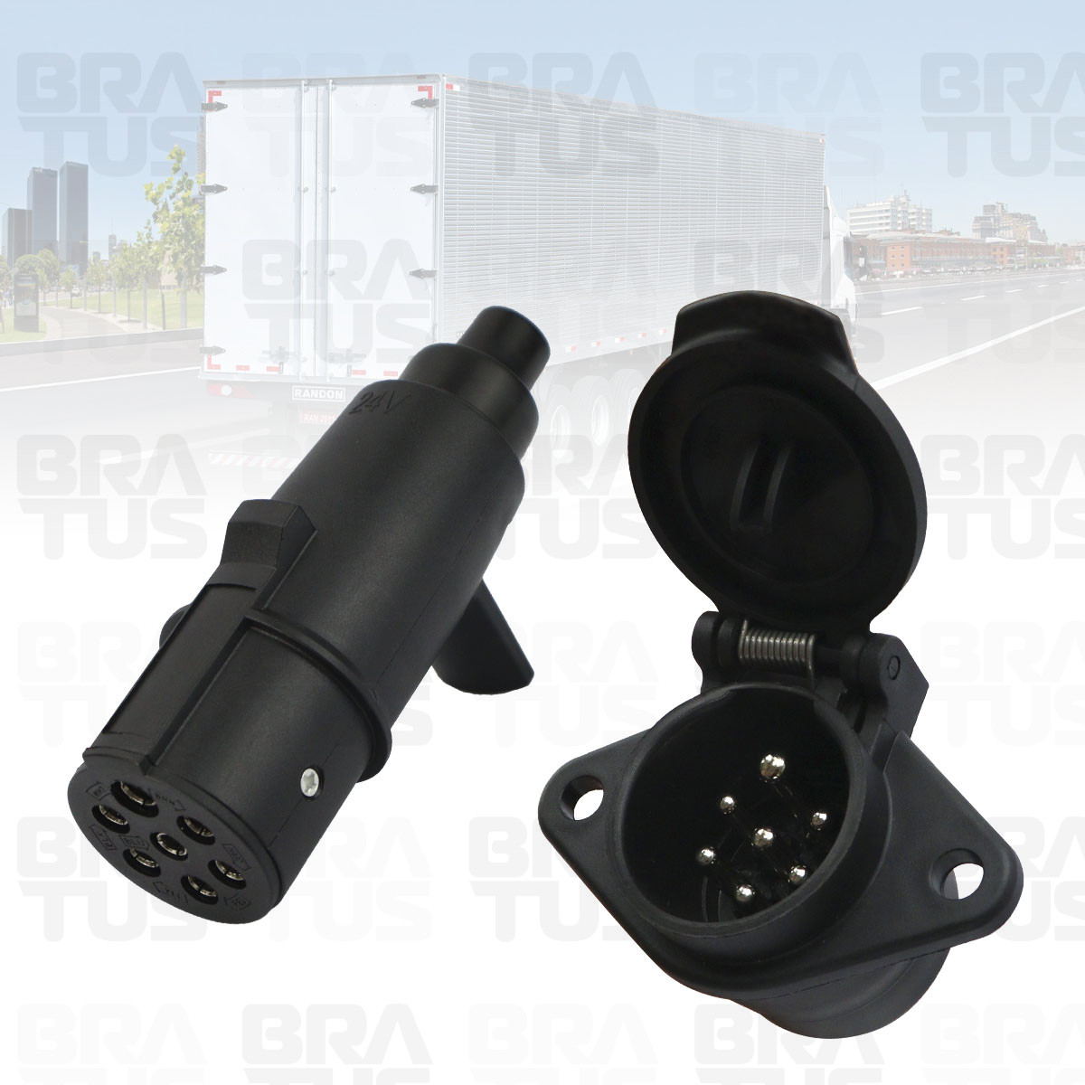 Tomada Engate Plástico Completa 7 Polos Cavalo Carreta (Plástico Resistente) - Image 5