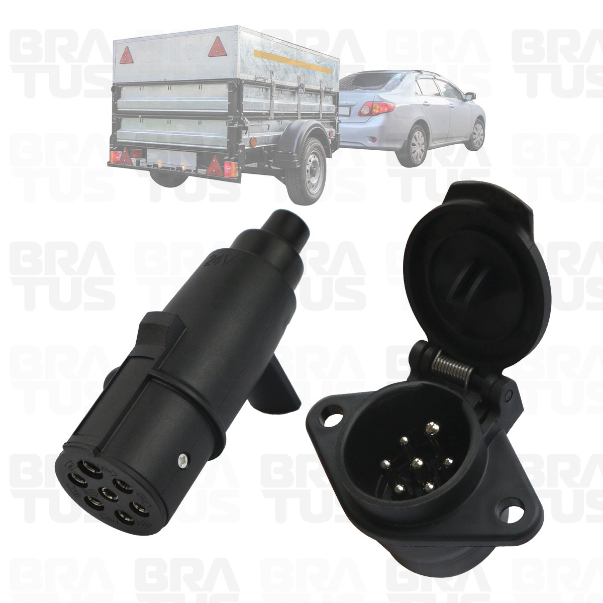 Tomada Engate Plástico Completa 7 Polos Cavalo Carreta (Plástico Resistente) - Image 7