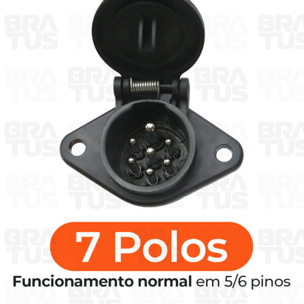 Tomada Engate Plástico Completa 7 Polos Cavalo Carreta (Plástico Resistente)