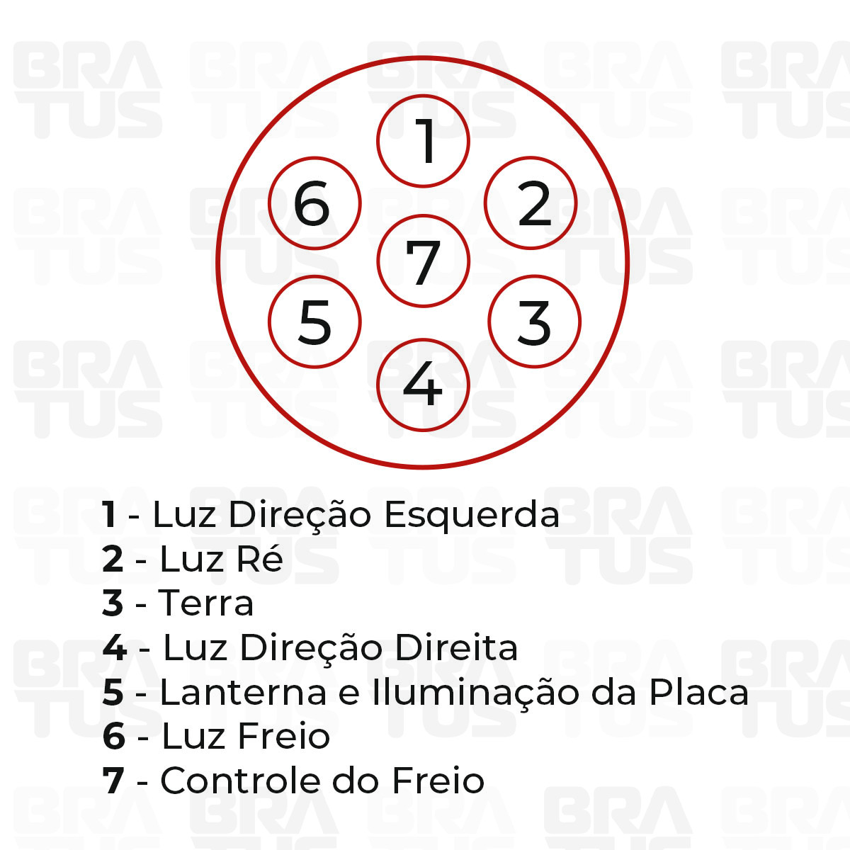 Tomada Engate Plástico Completa 7 Polos Cavalo Carreta (Plástico Resistente) - Image 9