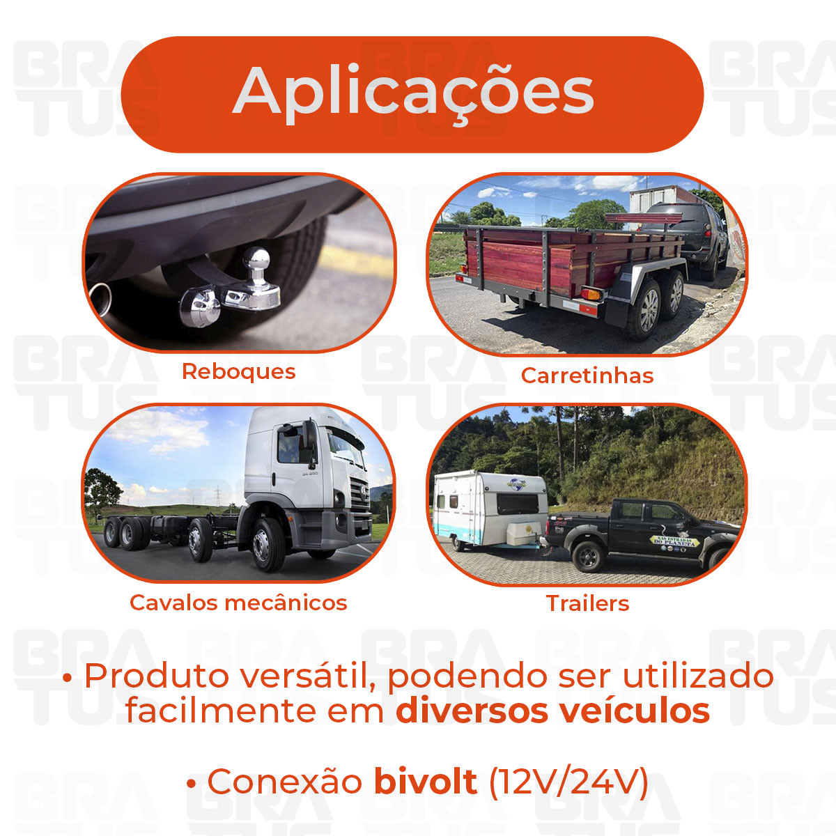 Tomada Engate Plástico Completa 7 Polos Cavalo Carreta (Alumínio Cromado) - Image 7