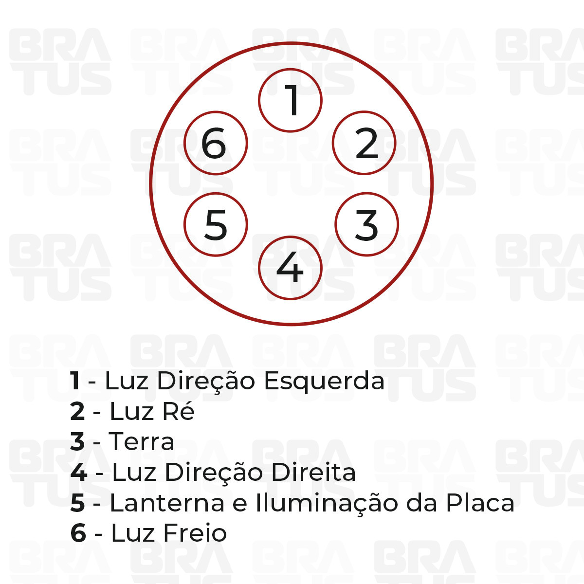 Tomada Engate Plástico Completa 6 Polos Carro (Macho) - Image 6