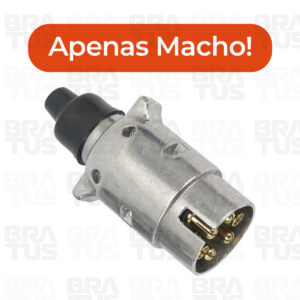 Tomada Engate Alumínio Cromada Completa 6 Polos Carro (Macho) - Image 7