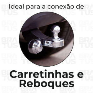 Tomada Engate Alumínio Cromada Completa 7 Polos Carro (Fêmea) - Image 6