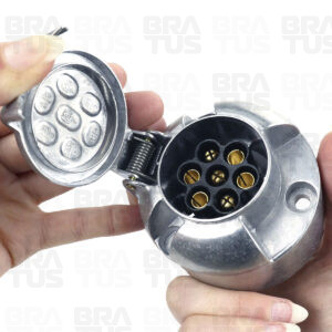 Tomada Engate Alumínio Cromada Completa 7 Polos Carro (Fêmea) - Image 8