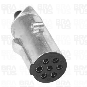 Tomada Engate Plástico Completa 7 Polos Cavalo Carreta (Macho - Alumínio) - Image 1