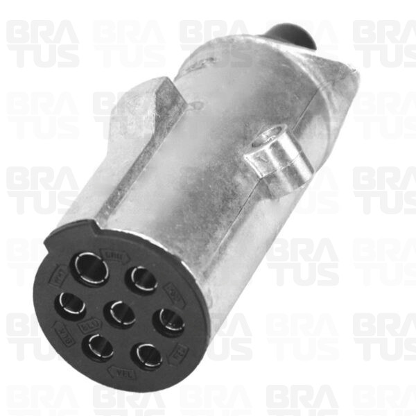 Tomada Engate Plástico Completa 7 Polos Cavalo Carreta (Macho - Alumínio)