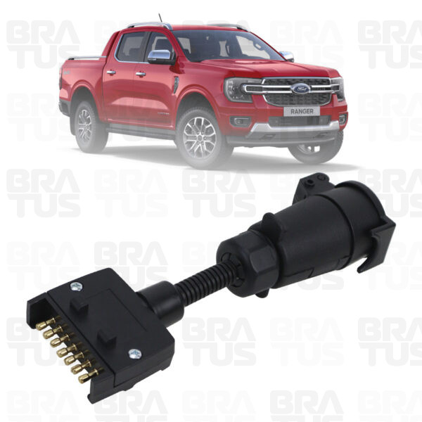 Tomada Completa Adaptador Reboque 7 Polos Padrão Americano Para Brasileiro (Ford Ranger)