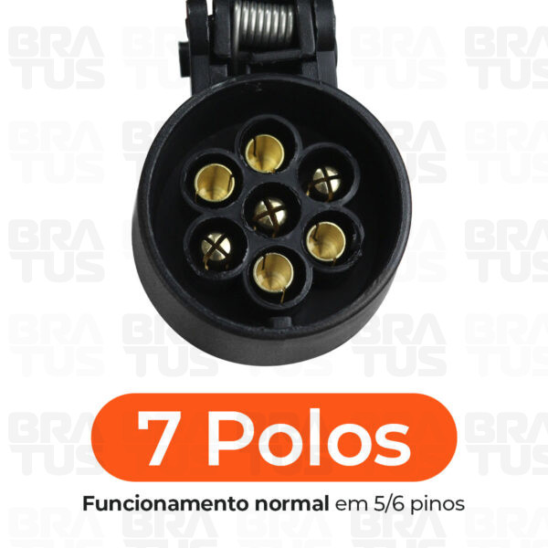 Tomada Completa Adaptador Reboque 7 Polos Padrão Americano Para Brasileiro (Ford Ranger)