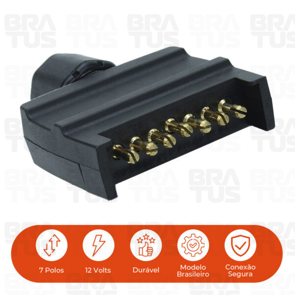 Tomada Engate Reboque 12 Polos Ford Ranger