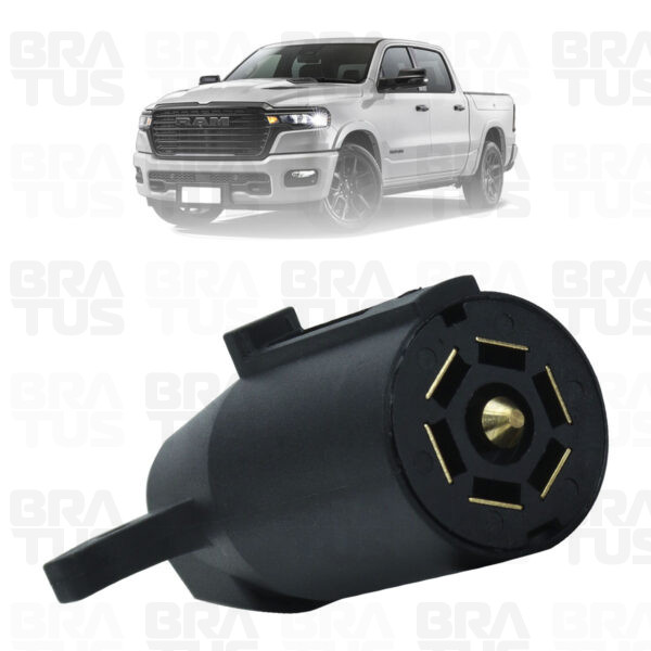 Tomada Completa Adaptador Reboque 7 Polos Padrão Americano Para Brasileiro (Dodge Ram)