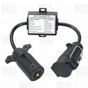 Tomada Completa Adaptador Reboque 7 Polos Padrão Americano Para Brasileiro (Macho - Dodge Ram) - Image 1