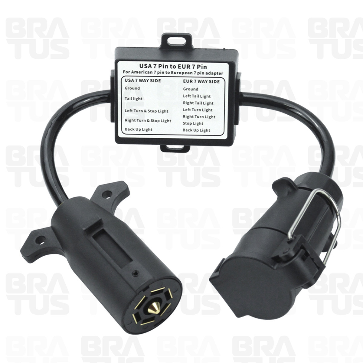 Tomada Completa Adaptador Reboque 7 Polos Padrão Americano Para Brasileiro (Macho - Dodge Ram) - Image 1