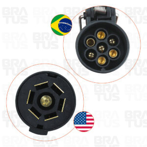 Tomada Completa Adaptador Reboque 7 Polos Padrão Americano Para Brasileiro (Macho - Dodge Ram) - Image 10
