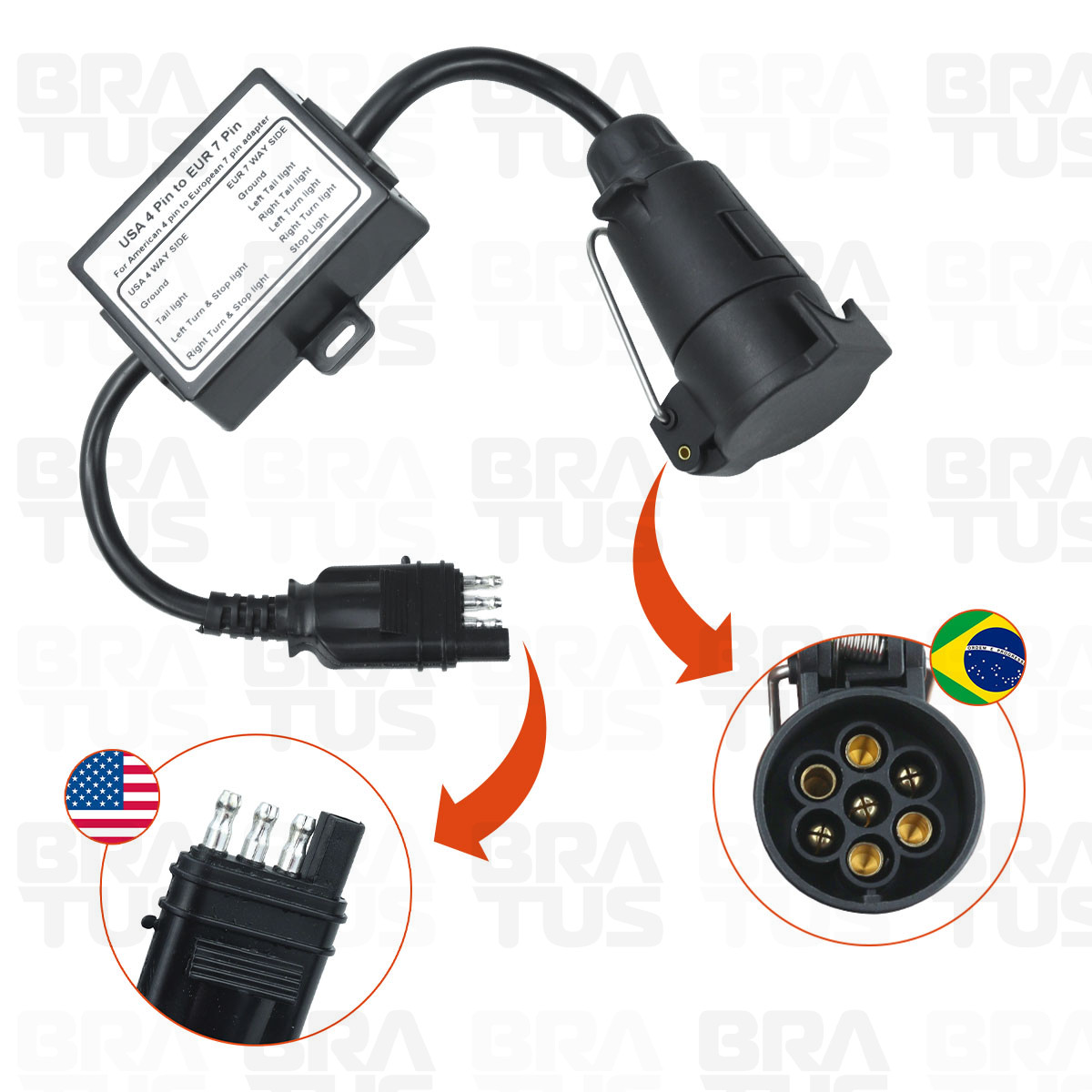 Tomada Engate Plástico Completa 7 Polos Carro - Image 10